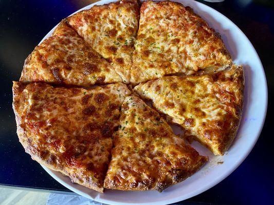 Just hand tossed cheese pizza - but oh so good