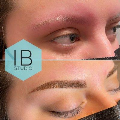 Microblading with shading