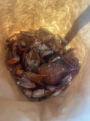 Steamed crabs