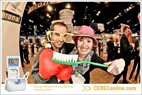 Dr. Malin and Alex are having a blast at a dental convention!