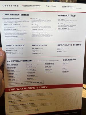 Drink Menu