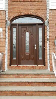 Installation of a Custom Therma-Tru Entry Door With Sidelites and Transom