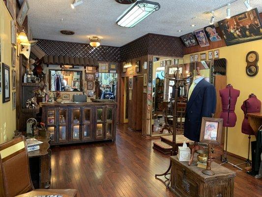 Interior of his store