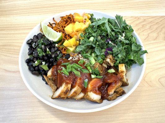 Blackened Chicken Mango Bowl - Delish!