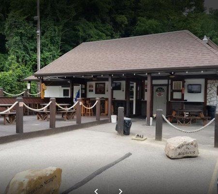 outdoor dining area