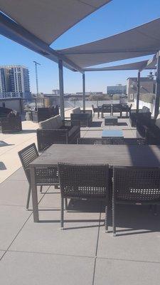 Roof top BBQ area overlooking Downtown Phoenix