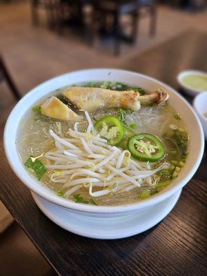 Chicken pho with glass noodles