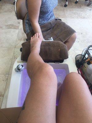 Pedicure happening now