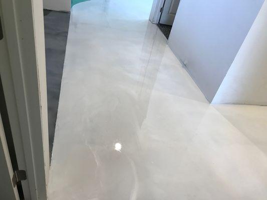 White epoxy flooring