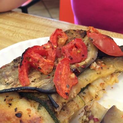 Eggplant zucchini pizza - yumminess!!