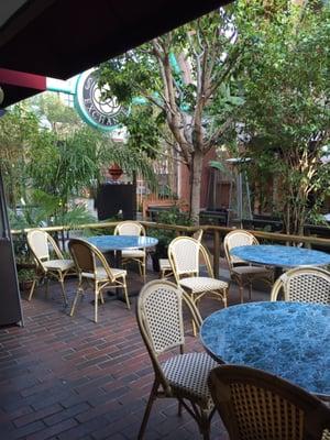 Here is the outside patio. Great for just relaxing and having a bite to eat and drink.