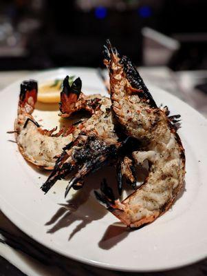 Grilled Madagascar tiger shrimp