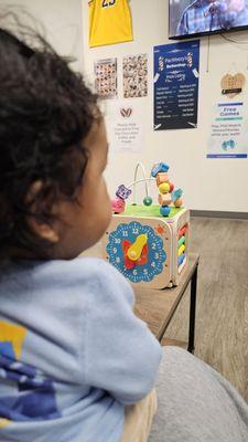 Toddler cube means no crying