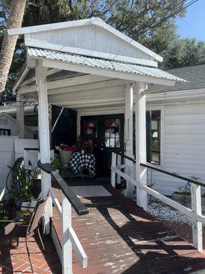 Entrance of coffee shop