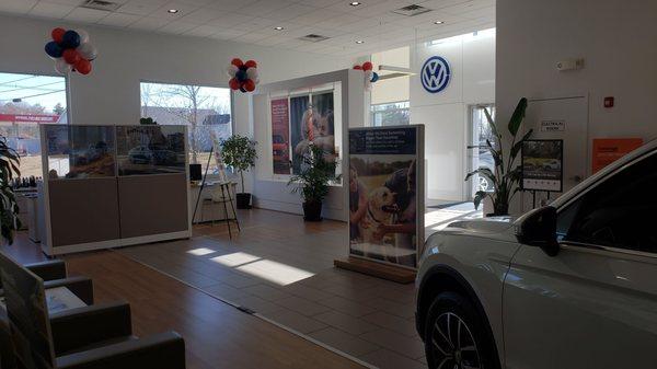 Inside of dealership