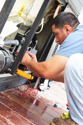 Hot Tub Inspection. Always a good idea to inspect equipment every 4-6 months.