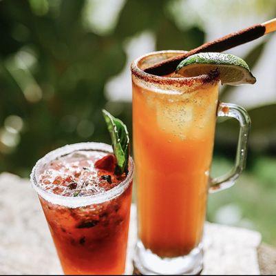 Michelada & Raspberry Basil Margarita