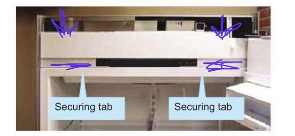 Viking Refrigerator repair, front user interface panel removal process