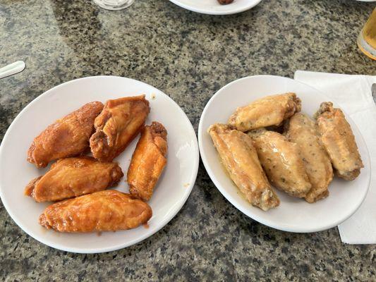 The most delicious wings! Medium and garlic Parm.