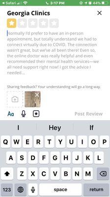 Not only is my son being charged for an appt THAT NEVER HAPPENED.!!! Then site tried to post their own review!!!