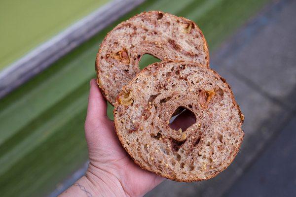 Cinnamon Raisin Millet bagel