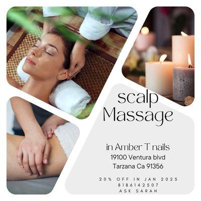 Now in January 2025, 20% off for all scalp and hair massage services! Please contact Sarah for further information