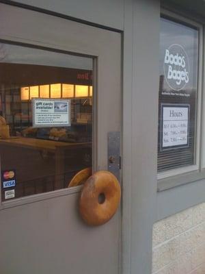 The doorway to bagel excellence.