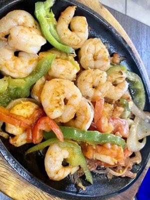 Shrimp fajitas