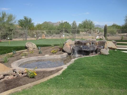 Custom lawn, putting green and landscape from Southwest Greens of the Valley.