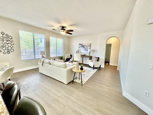 Staged family room in Las Vegas