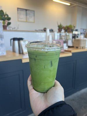 Matcha Latte with Vanilla & Soy / extra sweet