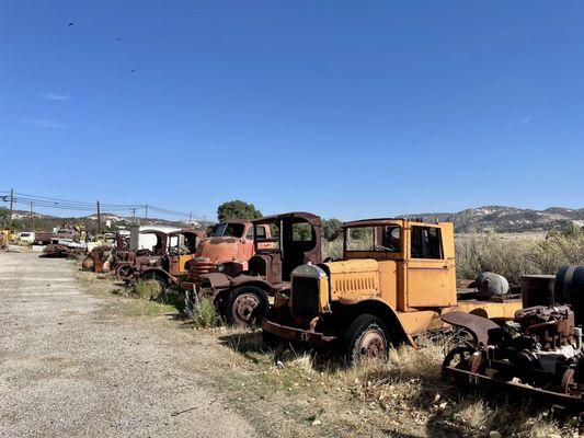 Line of trucks.