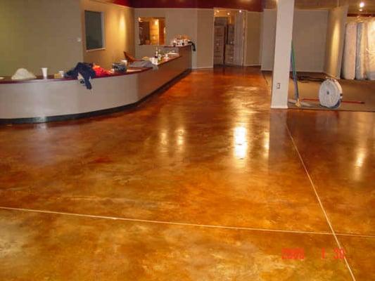 stained concrete flooring commercial property