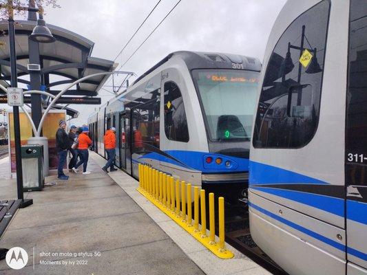 Light Rail pickup heading to Bank of America Stadium 11/27/2022