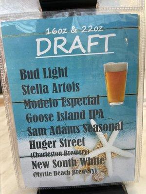 Draft Menu