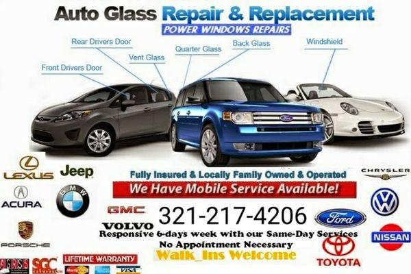 We perform power window and glass repairs on all foriegn and domestic vehicles. www.PowerWindowRepairOrlando.com