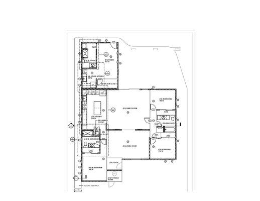 New floor plan of entirely new interior renovation. New kitchen, bathrooms, attached ADU.