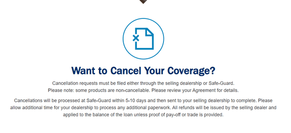 Don't do this. They don't honor it. Just mail the contract to them with their instructions in the refund clause.