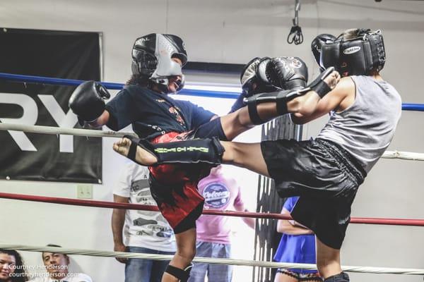 Dorian (10 yrs old), Sal (9 yrs old). Both 4 years students.  Advanced competing Muay Thai fighters.