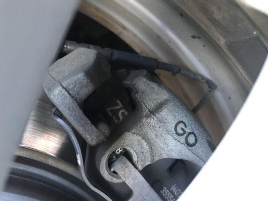 Brake line installed wrong and running against rim