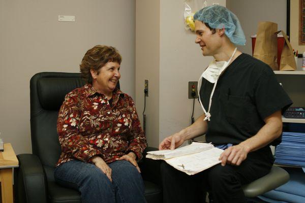 Dr. Cameron works closely with patients to help them see their best.