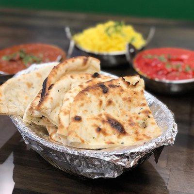 Plain Naan & Aloo Paratha