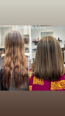 Before and after - color by Emily