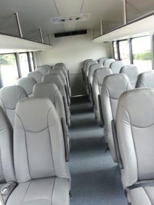 25 passenger with leather seats