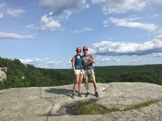 My girlfriend and me on our guided climb.