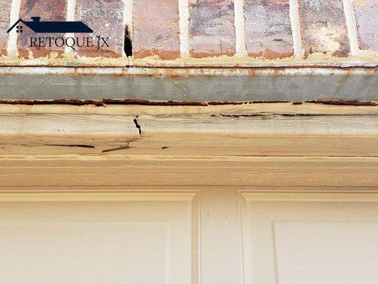 rotten wood garage door replaces Mckinney