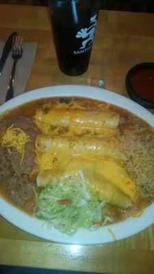 3 enchilada plate for $7