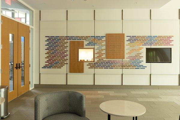 The donor wall is in the lobby of our building.