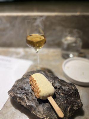 Valrhona- Sheep's milk- Buckwheat popsicle