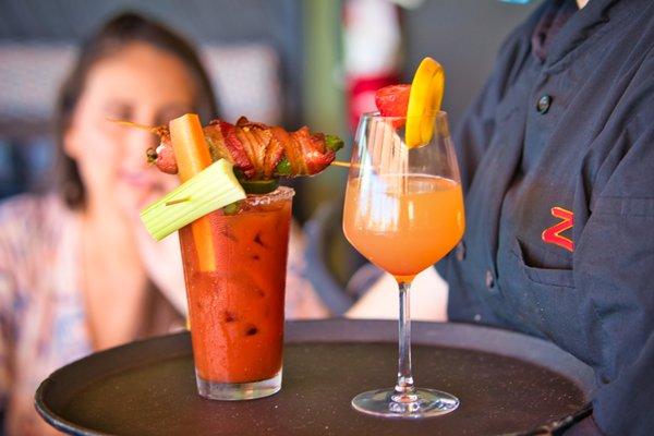 Jalapeno Bloody Mary and Strawberry Mimosa